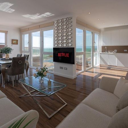 On The Beach Penthouse With Sea View - 3 Bedrooms - Roof Balcony - Spa, Sauna, Gym And Pool - Sleeps 6 Hove Exteriér fotografie